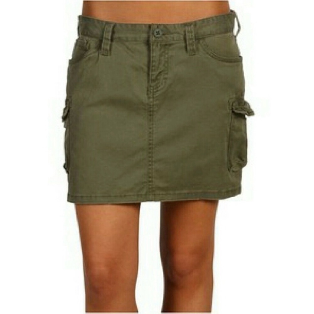 Lucky Brand Operator Twill Cargo Mini Skirt